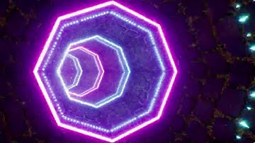 4K VJ Loop | Flight in abstract sci-fi neon tunnel | Tunnel vj loop video | Vj loop Free Vdeo