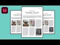 Adobe InDesign 2026 Tutorial: Designing a Fashion Magazine Article Page