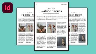 Adobe InDesign 2026 Tutorial: Designing a Fashion Magazine Article Page