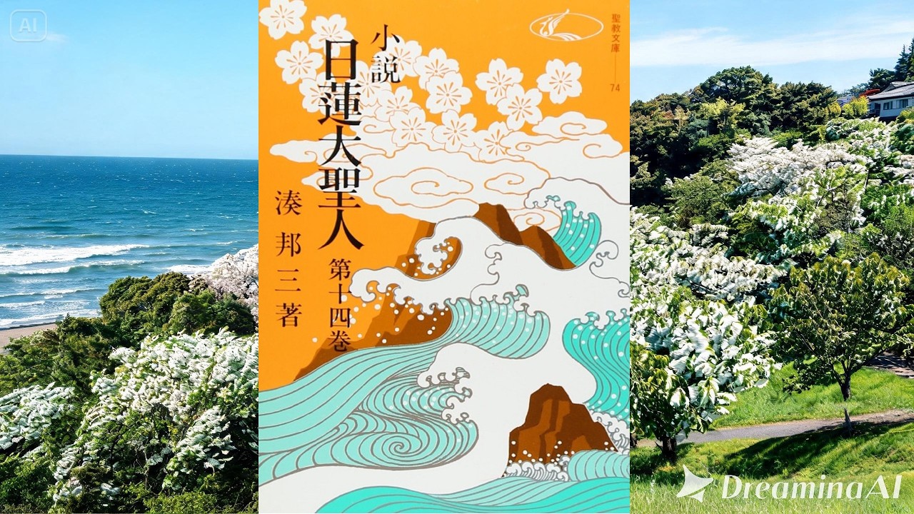 大型彩色木版画「日蓮聖人御一代記」湯浅廣宣堂謹誌 江戸時代刊1枚