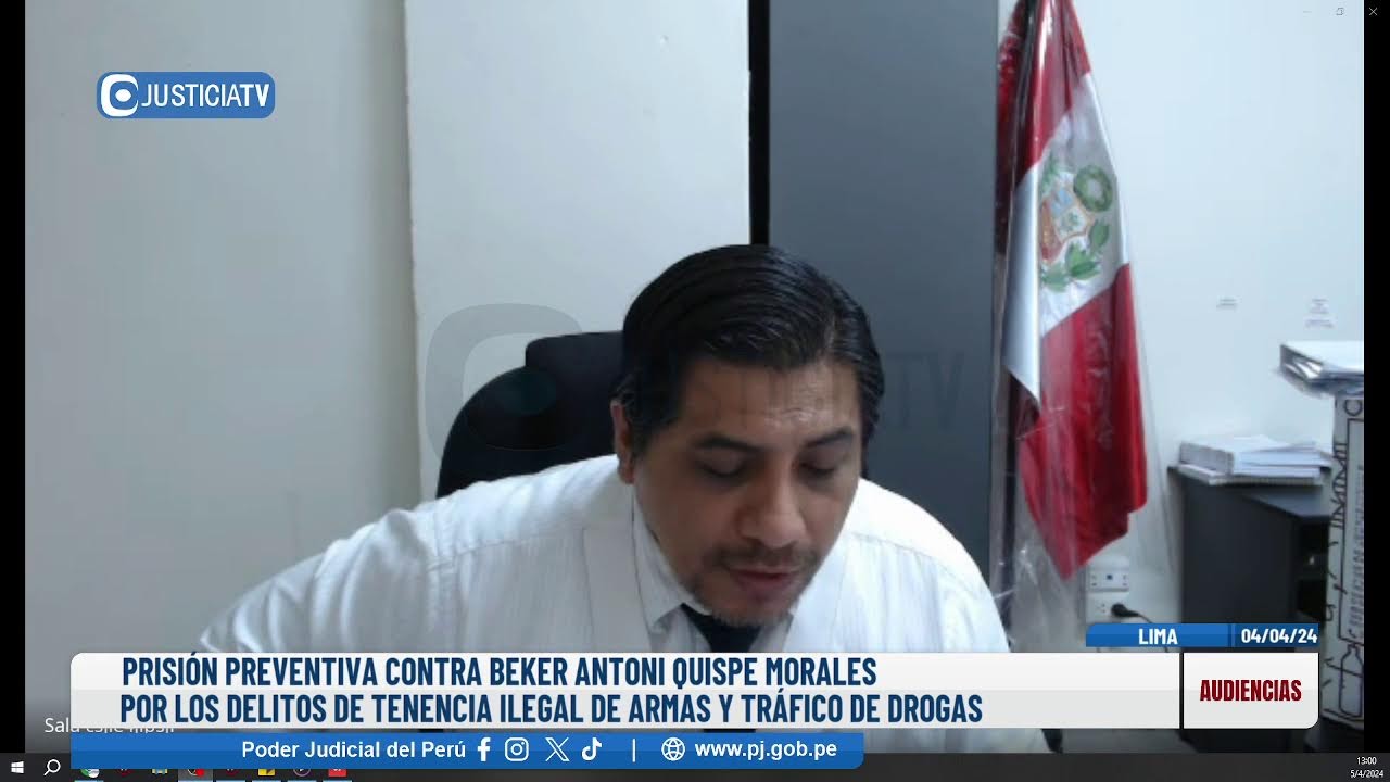 🔵#EnDiferido | Audiencia prisión preventiva contra Beker Antoni Quispe Morales