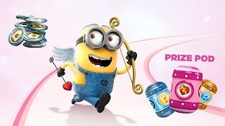 Minion Rush Gameplay - Valentine Special Mission - Open All Prize Pods