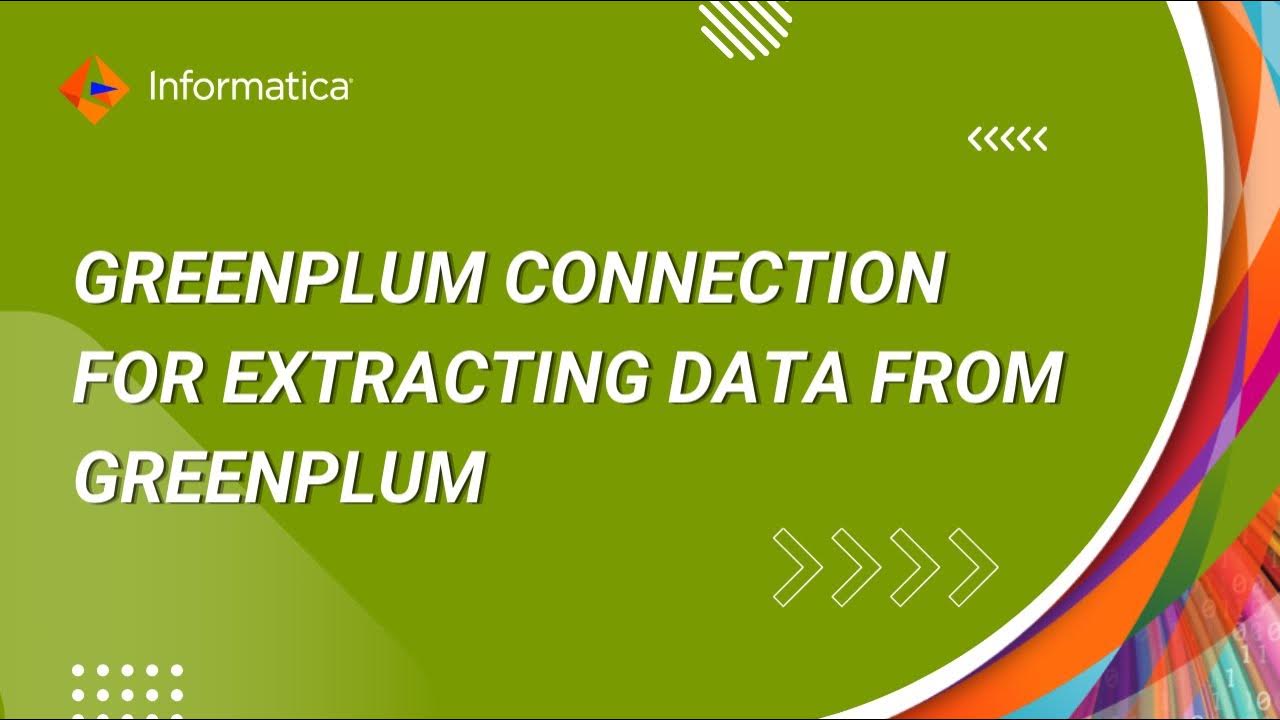 How to use Greenplum Connection for Extracting Data from Greenplum