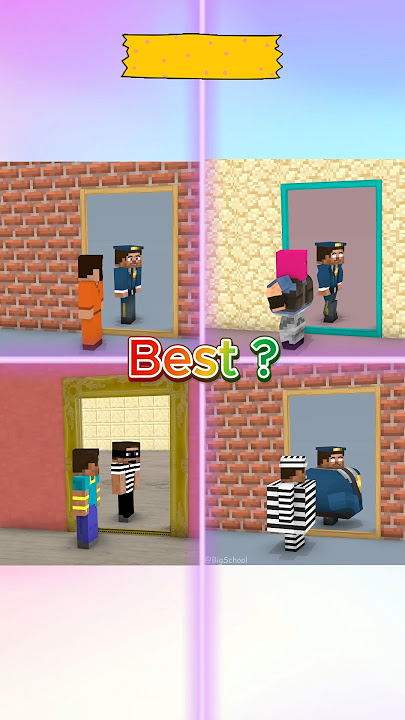 Are There Any Scary Mirrors- - Prisoner Vs Policedfgdr#minecraft#shorts.