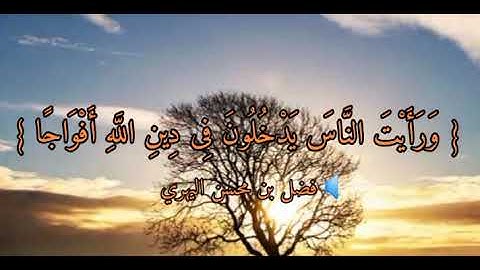 تلاوة سورة النصر / فضل بن محسن اليهري
