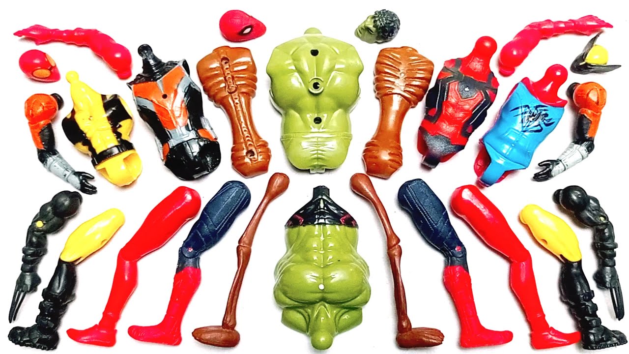 AVENGERS TOYS MARVEL'S HULK WOLVERINE SPIDER-MAN 2 ANT MAN SIREN HEAD SUPERHERO TOYS VIDEO