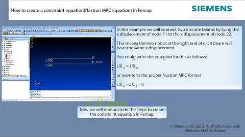 Femap Tips & Tricks: How To Create Constraint Equations