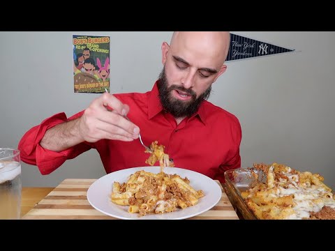 Baked Ziti Mukbang and Cooking Tutorial | Mukbang starts at 3:38