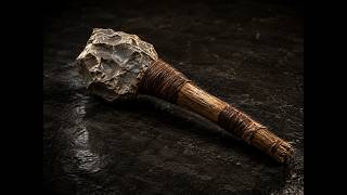Prehistoric Primitive Stone Club Axe 3D Model High Poly PBR 4K
