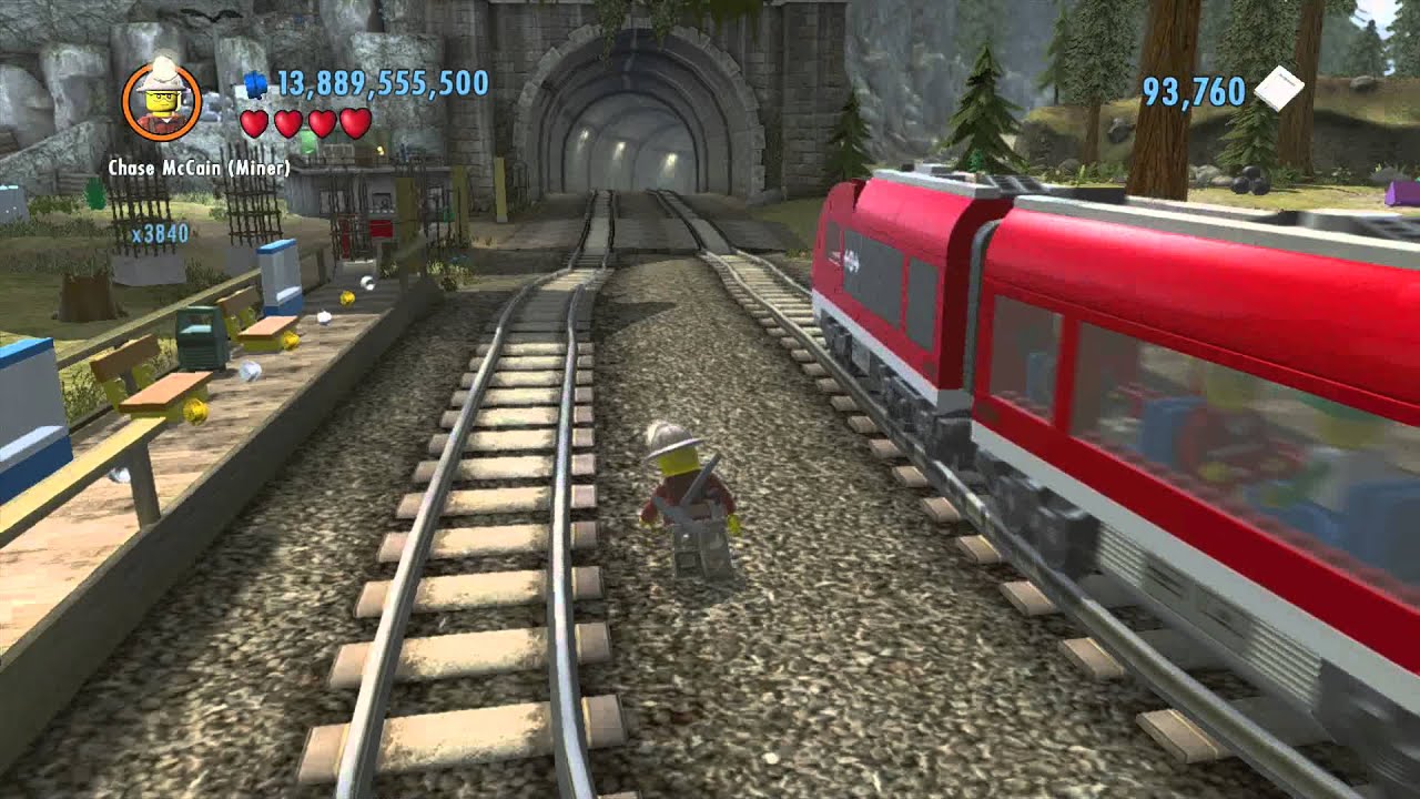 Lego City Undercover Wii U Secret Railroad Handcar Railroad Tour Of Lego City Youtube Lego City Undercover Lego City Railroad