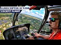 Eurocopter ec120 onboard flight  cockpit takeoff lowpass landing  budars airshow 4k