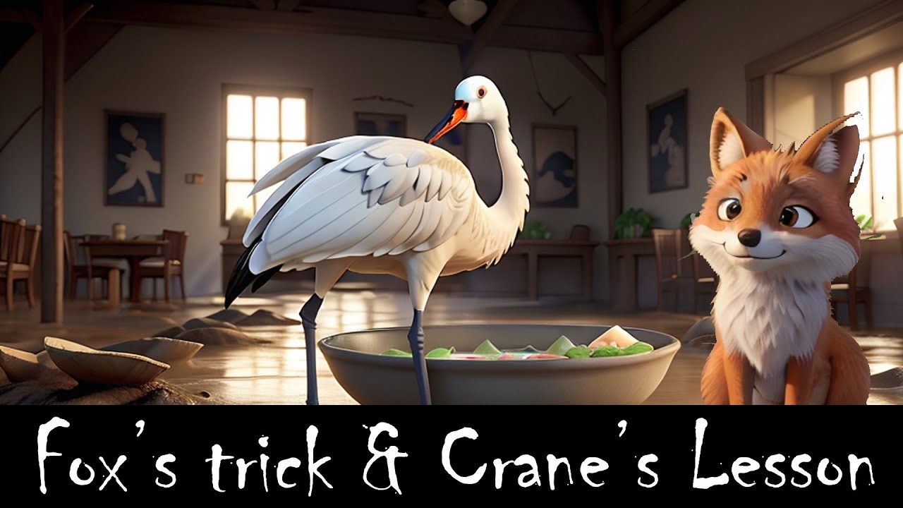 Learn English through story | Fox’s trick & Crane’s Lesson - English story