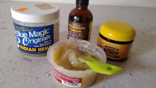 How to mix blue magic hair grease for fast hair growth/#30dayshairgrowchallenge