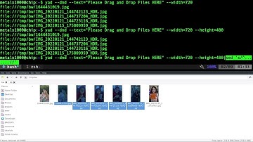 Drag and Drop Shell Script with YAD
