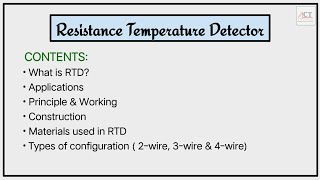 RTD || Resistance Temperature Detector ||  Temperature Sensors