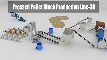 Pressed Pallet Block Production Line-3D