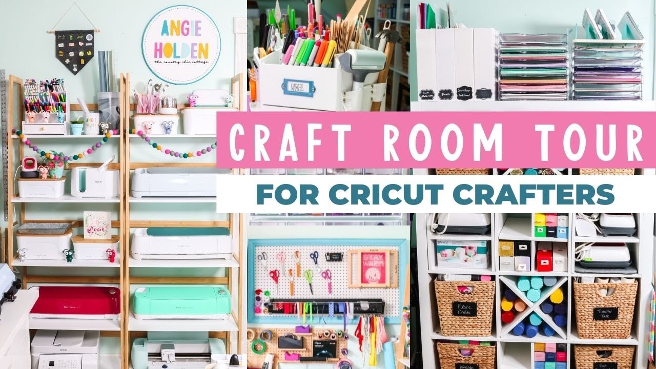 Organized Cricut Craft Room: Angie Holden Craft Room Tour 2022 