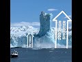 Alaskan glacier calving columbia with epic 200 foot high shooter and valdez glacier blue pools