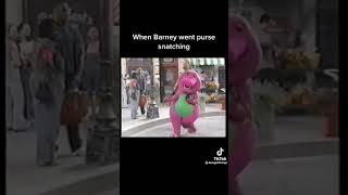 When Barney teaches kids to steal 🤣🤣 #comedy #funny #hoodmeme #comedyvideo #funnyvideos