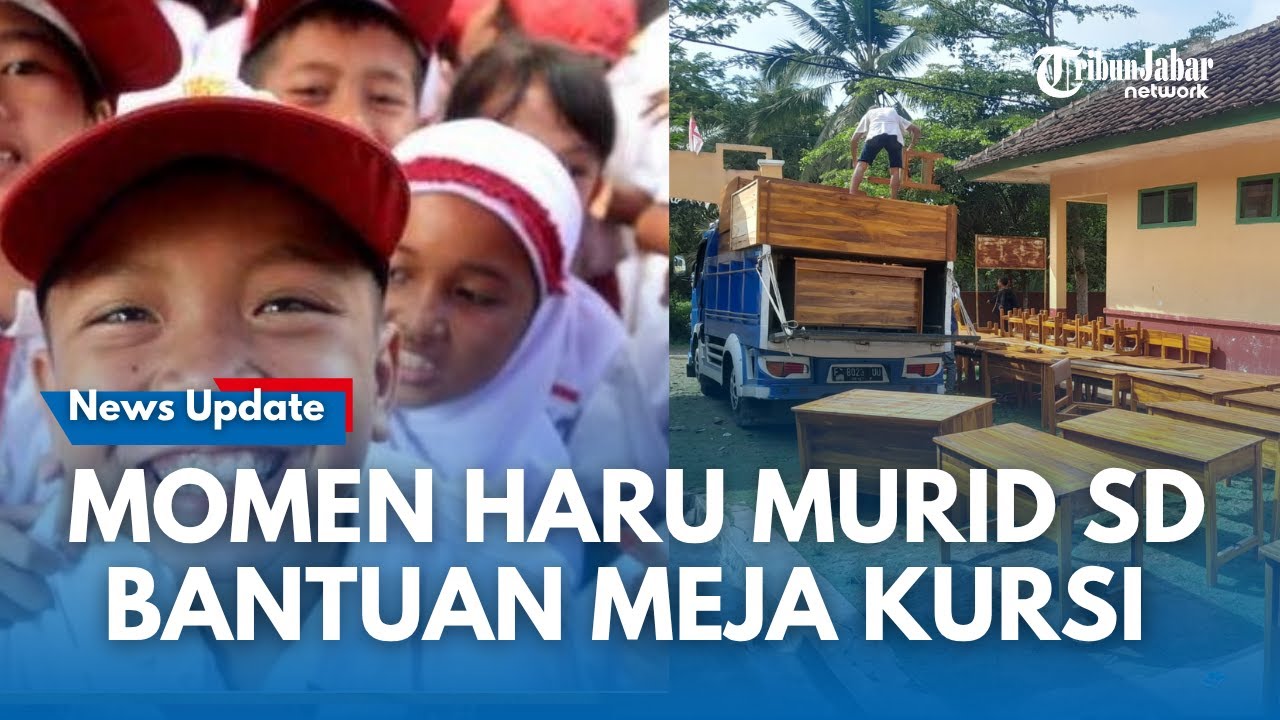 MOMEN HARU !!! Murid SD Cibitung Pecah, Disdik Sukabumi Kirim Meja dan Kursi Baru