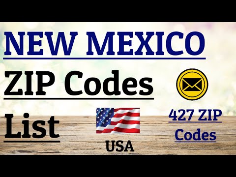 NEW MEXICO ZIP Code s List || USA || 348 cities || 427 zip codes.