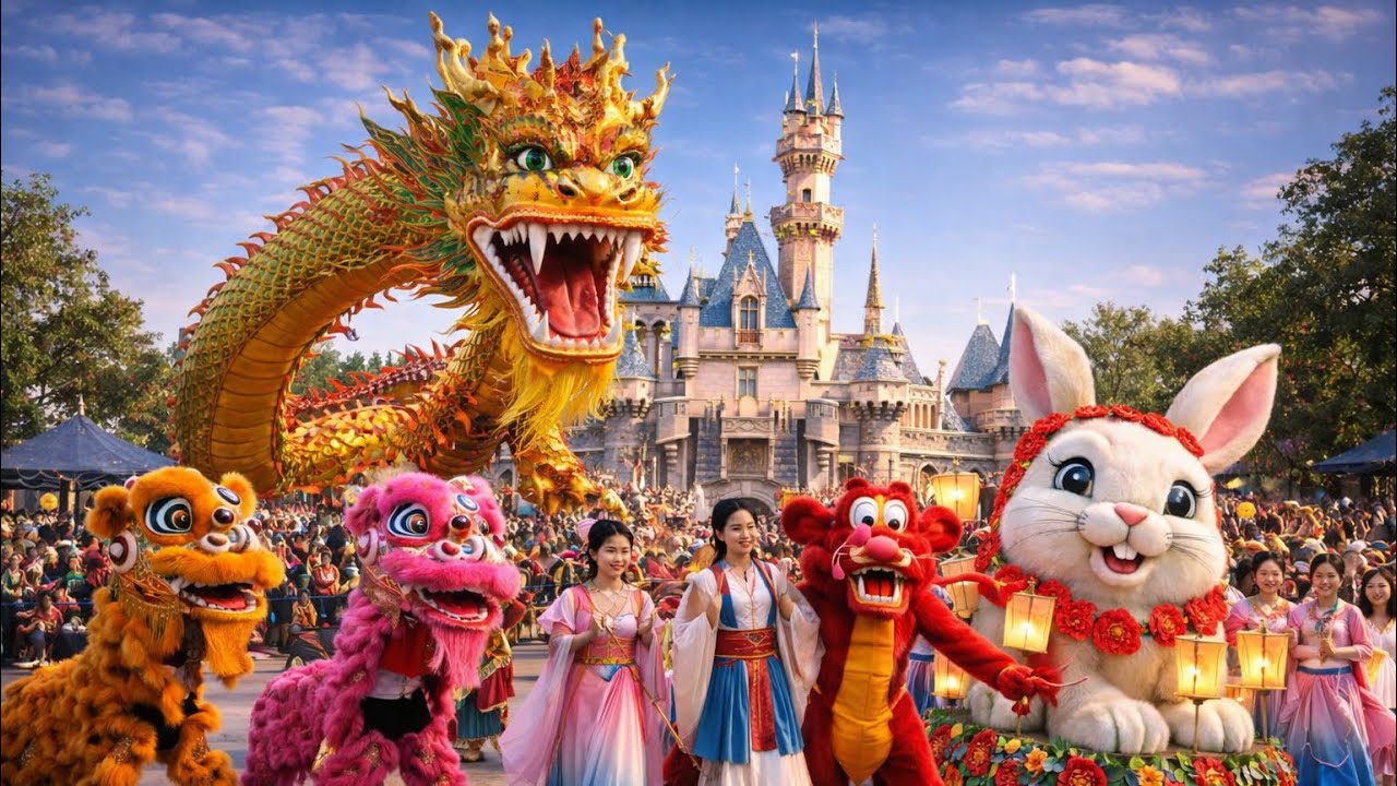 Disneyland Lunar New Year Parade 2026 | Full Dragon Dance Celebration in 4K Ultra HD