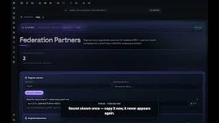 Forge — Cross-org Federation, Partner Management & Dropout Recovery (wow reel)