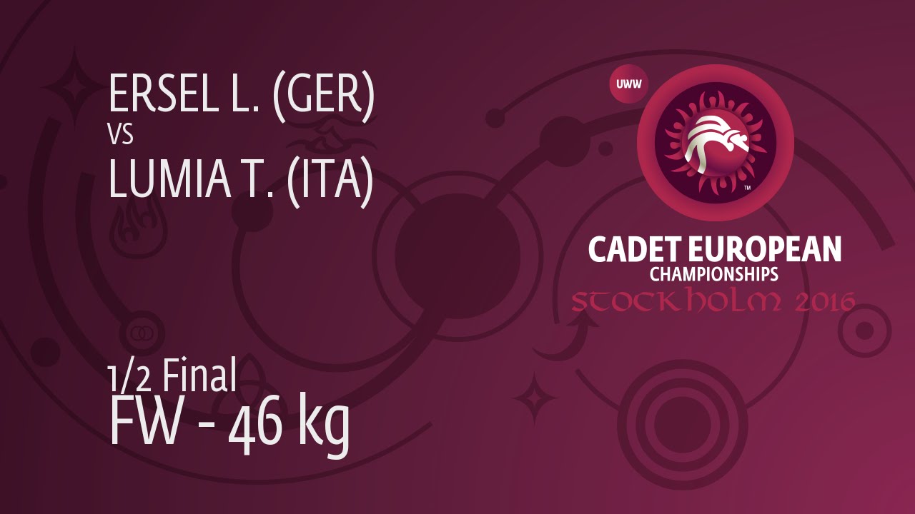 1/2 FW - 46 kg: L. ERSEL (GER) df. T. LUMIA (ITA) by FALL, 10-1