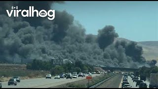 Massive Fire Engulfs Medical Supply Warehouse Viralhog