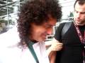 Sir.Brian May signed my red special in Brazil