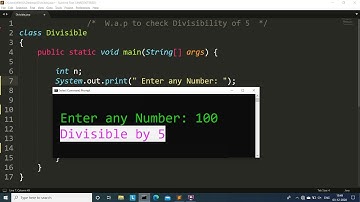 Java program to check number is Divisible by 5 or Not | Learn Coding
