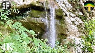 Amazing Walk On Waterfall  Waterfall Sounds U0026 Nature Sounds  5 Minutes To Relieve Stress 4k 60fps