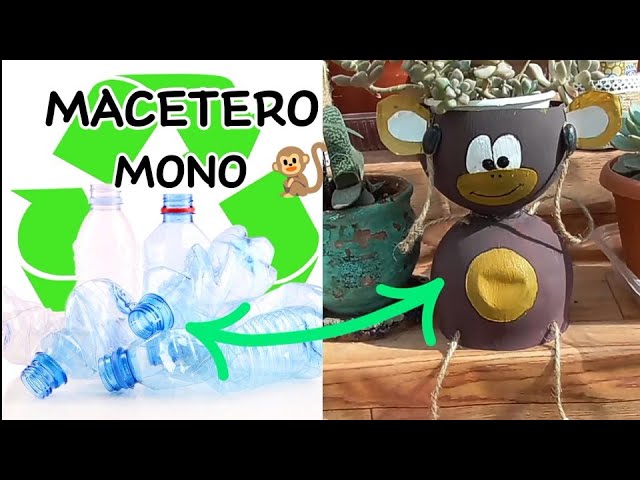 Manualidades infantiles: Macetas con botellas de plástico - Disfruta &  Verdura