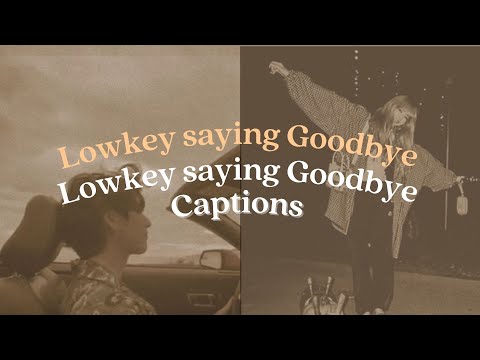 Lowkey saying Goodbye Caption ideas