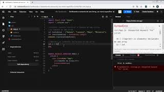 CodeSandBox - [array] Imprimir os elementos declarados dentro da array (#25)