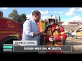 Un incendio provoca el derrumbe de tres viviendas en Morata de Tajuña