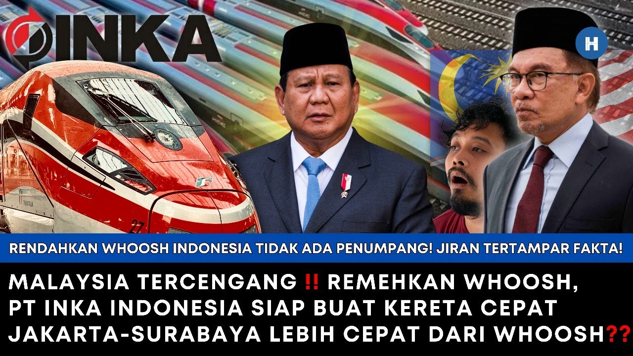 MALAYSIA TERCENGANG! REMEHKAN WHOOSH, PT INKA INDONESIA SIAP BUAT KERETA CEPAT JAKARTA-SURABAYA!!