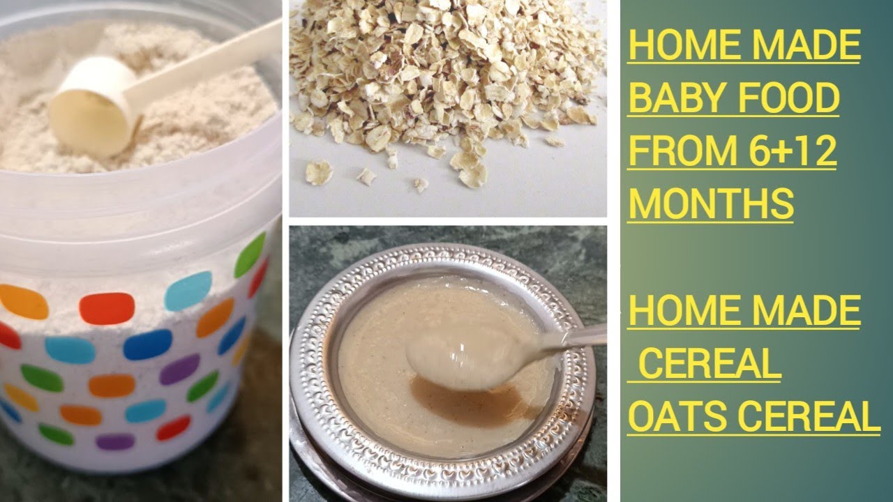 Home made baby food Oats oatmeal cereal Oats recipe for babies