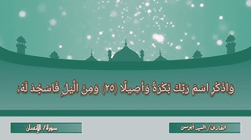 واذكر اسم ربك بكرة وأصيلا 🙏🏻 تلاوه خاشعه 💚😭