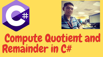 Compute Quotient and Remainder in C#