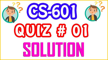 CS601 - Data Communication Live Solution Quiz No 01 - Semester Fall 2020