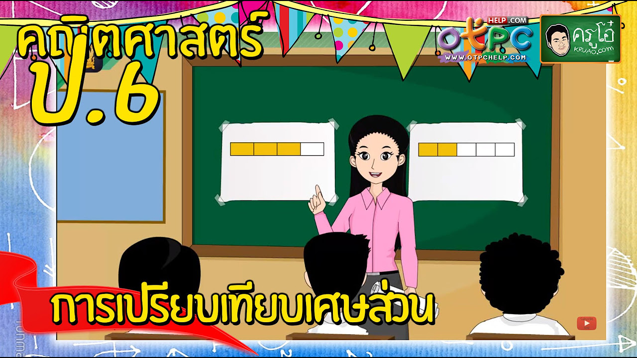 ป 6 คณิตศาสตร์  2022 New  การเปรียบเทียบเศษส่วน - สื่อการเรียนการสอน คณิตศาสตร์ ป.6