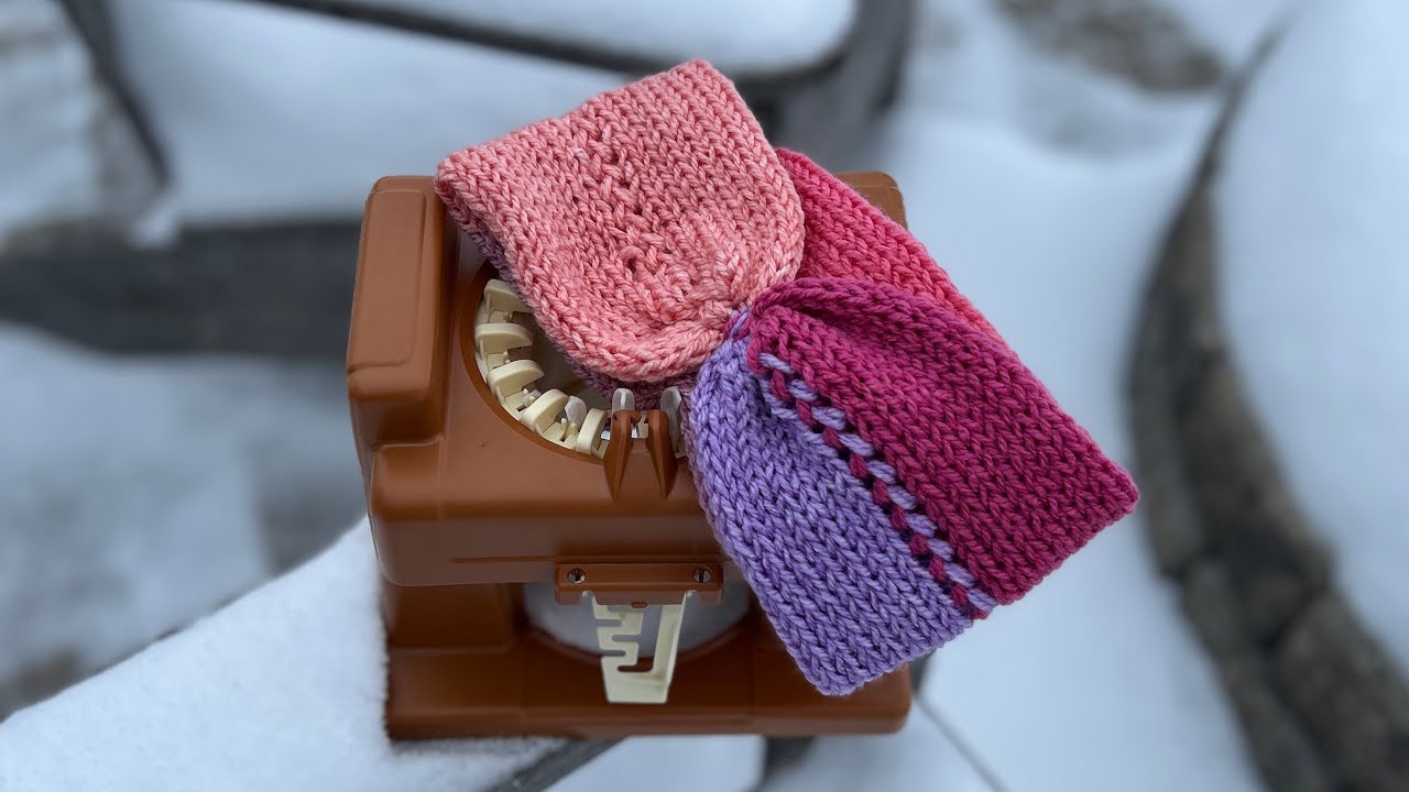 Повязка на голову с затягивающимся плетением и соединением ~ Вязальная машина Mattel Knit Magic