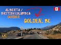 A scenic and relaxing drive from albertabc border to golden bc  canada 4k