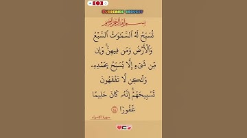سورة الإسراء💛 #اكسبلور #الله #duet #دويتو #تيك_توك #fyp #foryou #funny #allah #quran  #قرآن #لايك