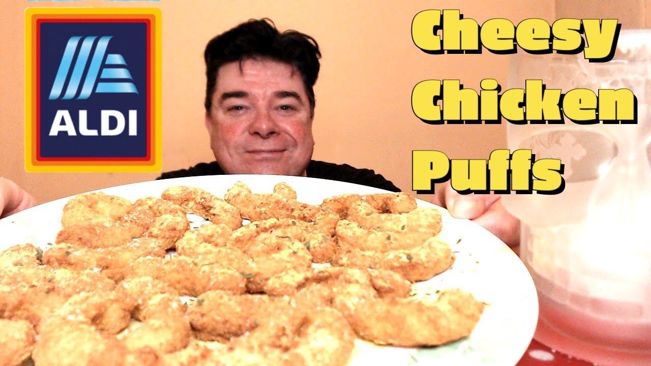 ASMR Eating Aldi Cheesy Chicken Puffs With An Ice Cold Cola YouTube