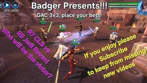 SWGOH Galaxy of Heroes GAC 3v3 - R7 CLS vs R5 JKR! Who will be victorious??