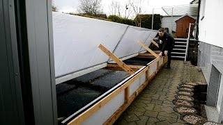 Modern Koi Blog #1471 - Arturs 1,000 Euro pond cover made of double-strip plates