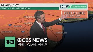 Heat advisory to go into effect on Tuesday in Philadelphia region