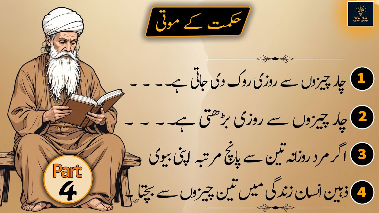 Best Urdu Wisdom Quotes | Anmol Moti | Golden Words Hikmat Ki Batein | Part -4 | World of Wisdom